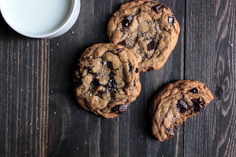 Dark Chocolate Sea Salt Cookies