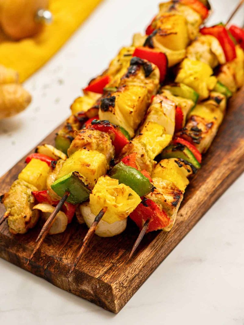 Caribbean Pineapple Chicken Kabobs