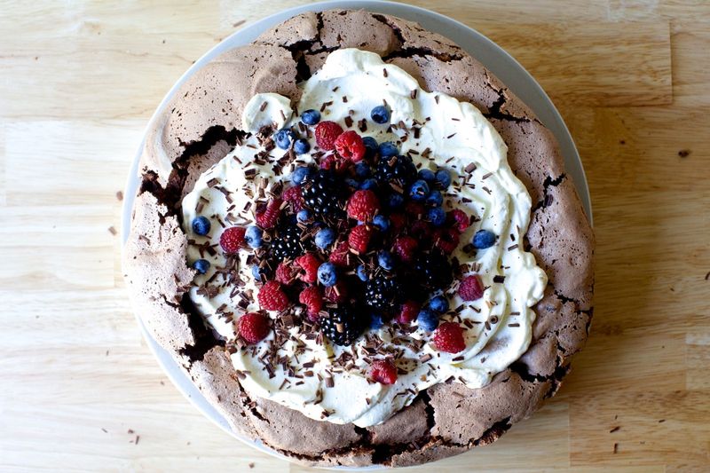 Elegant Chocolate Pavlova