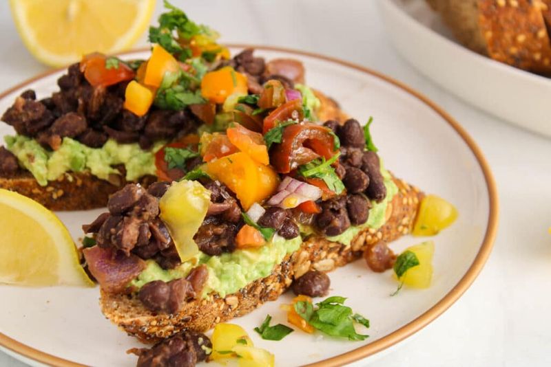 Spicy Bean and Avocado Sandwich