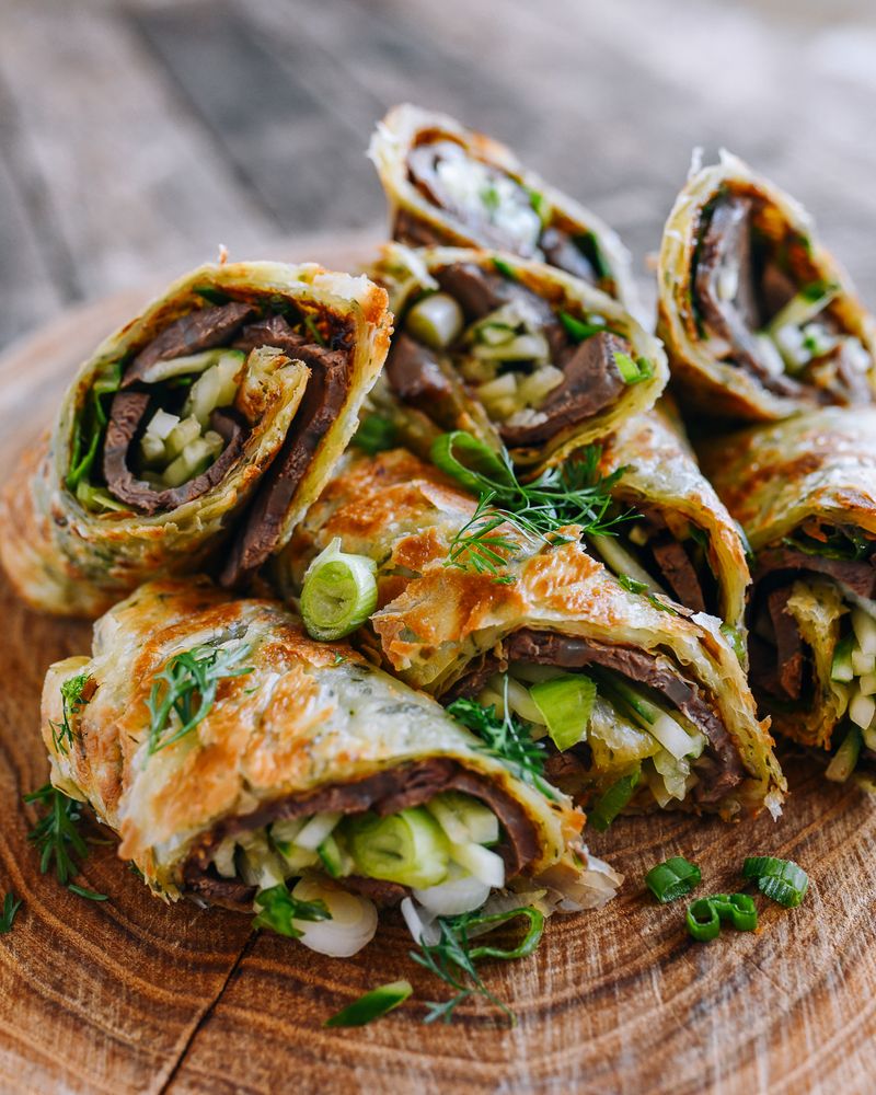 Beef and Cucumber Wraps