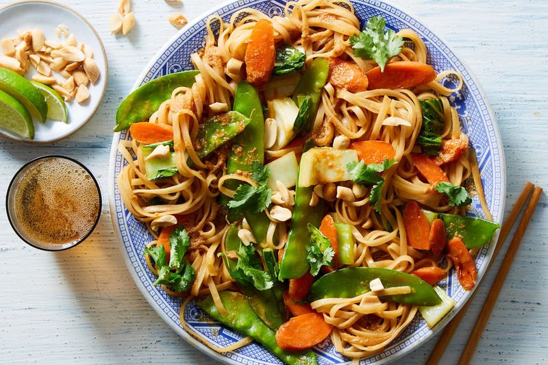 Bok Choy and Peanut Noodle Salad