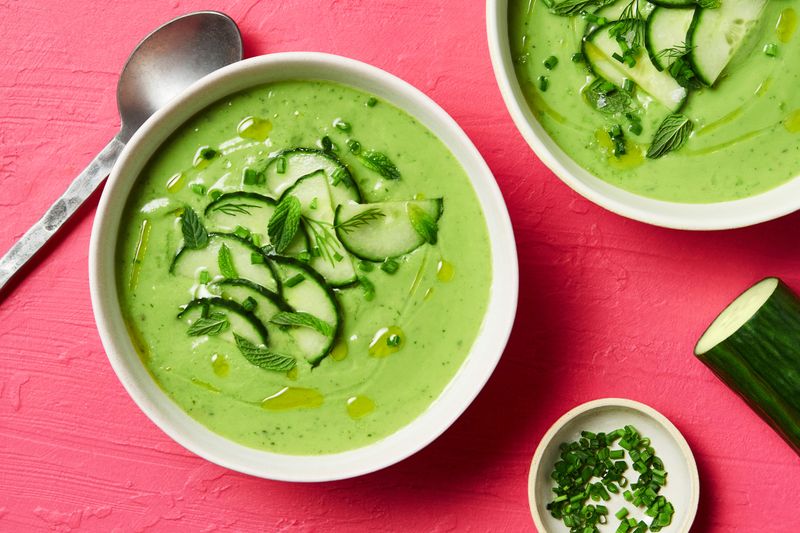Chilled Cucumber and Avocado Soup