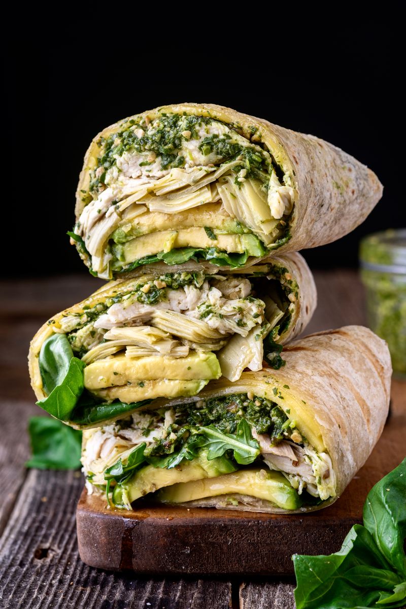 Pesto Chicken Burrito