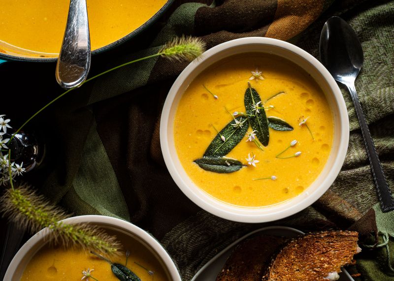 Velvety Pumpkin and Sage Soup