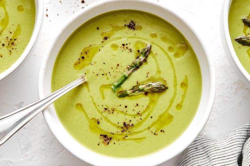 Silky Asparagus and Leek Soup