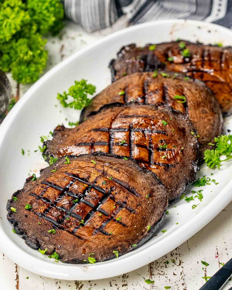 Grilled Portobello Mushroom Caps