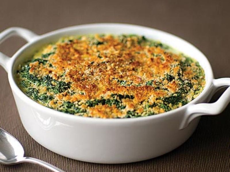 Creamy Spinach Gratin