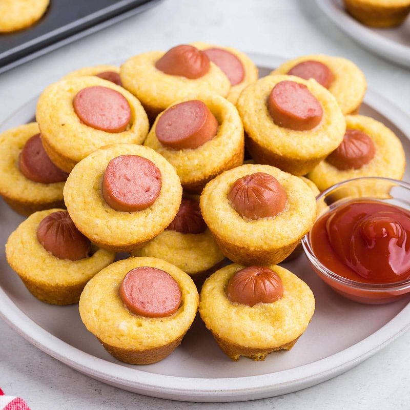 Hot Dog Cornbread Cups