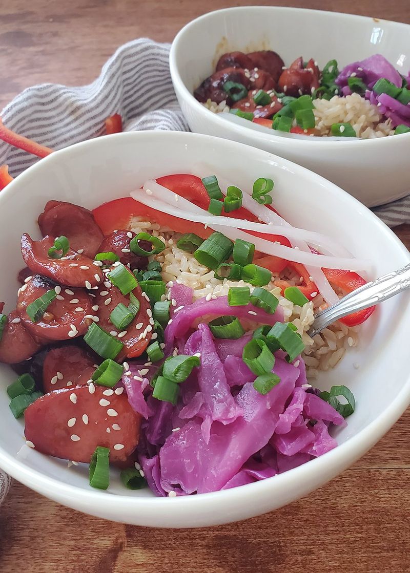 Hot Dog Rice Bowl