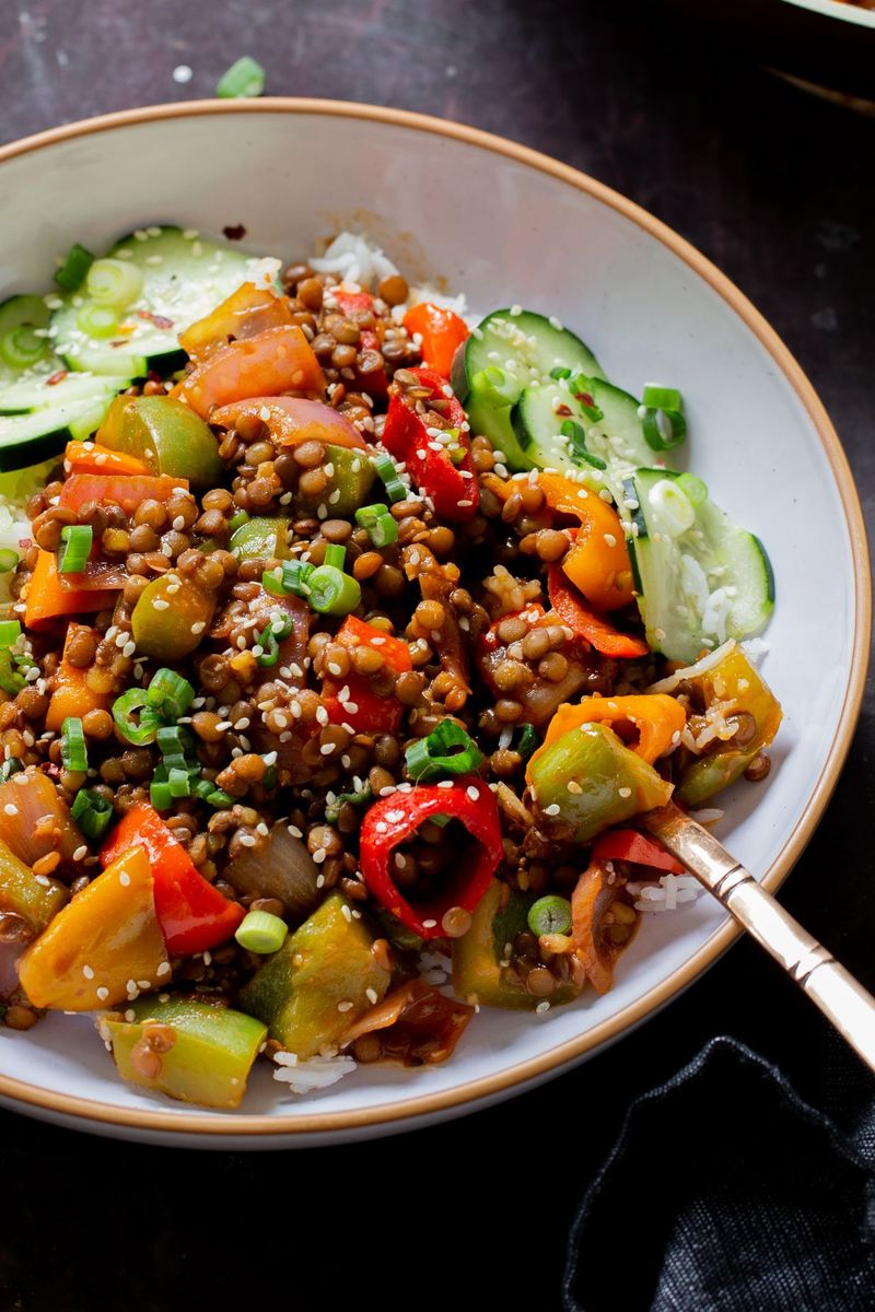 Lentil and Vegetable Stir-Fry