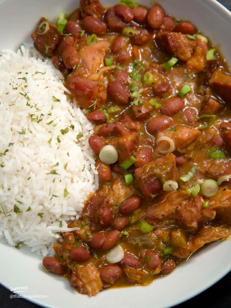 Louisiana: Red Beans & Rice with Sausage – Coop's Place, New Orleans