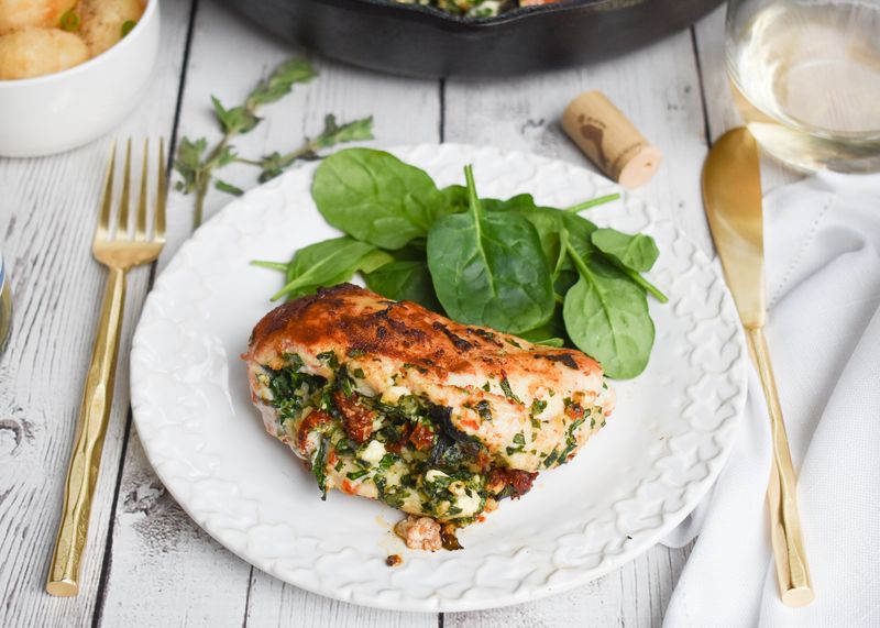 Spinach and Feta Stuffed Chicken Breast