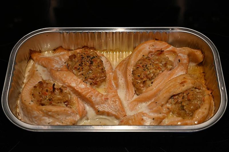 Frozen Stuffed Salmon with Crab