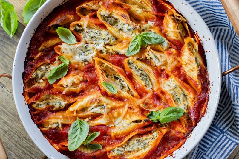 Spinach and Ricotta Stuffed Shells