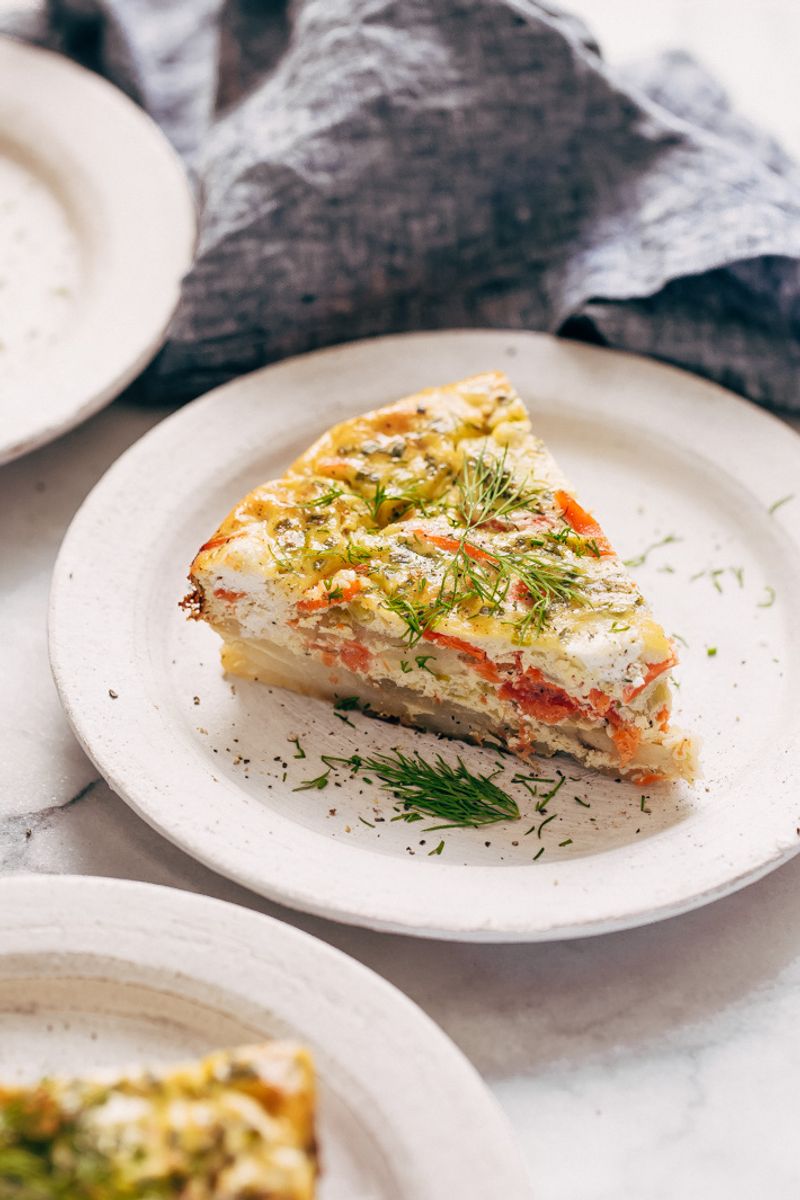 Smoked Salmon and Dill Casserole