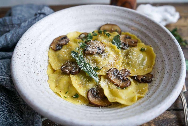 Mushroom and Truffle Oil Ravioli