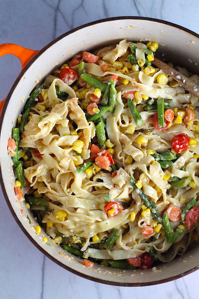 Corn Pasta Primavera
