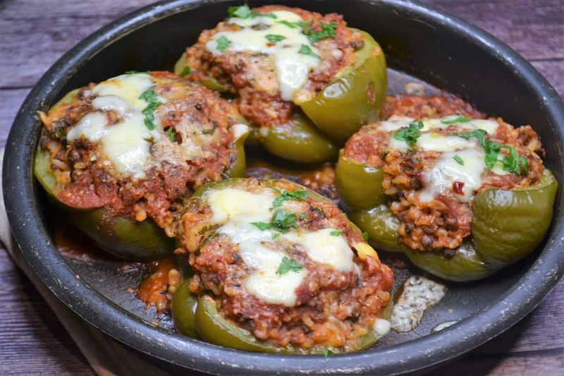 Lentil-Stuffed Bell Peppers