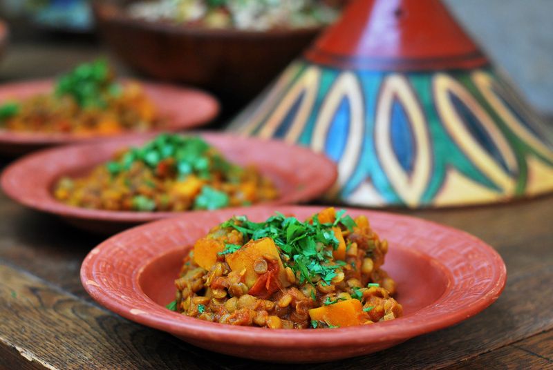 Moroccan Lentil and Vegetable Tagine