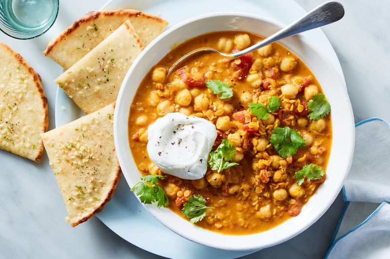 Curried Lentil and Chickpea Stew