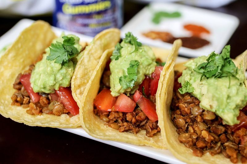 Lentil Tacos with Avocado Salsa