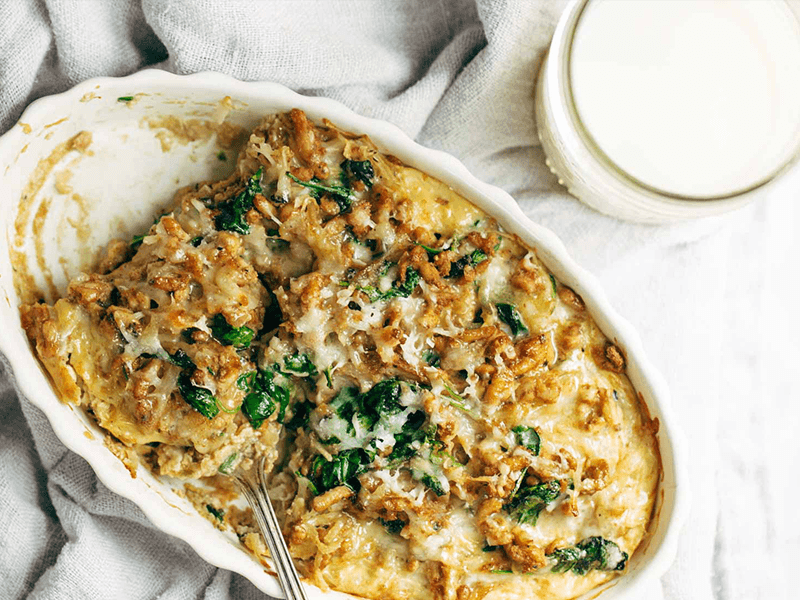 Potato and Spinach Breakfast Casserole