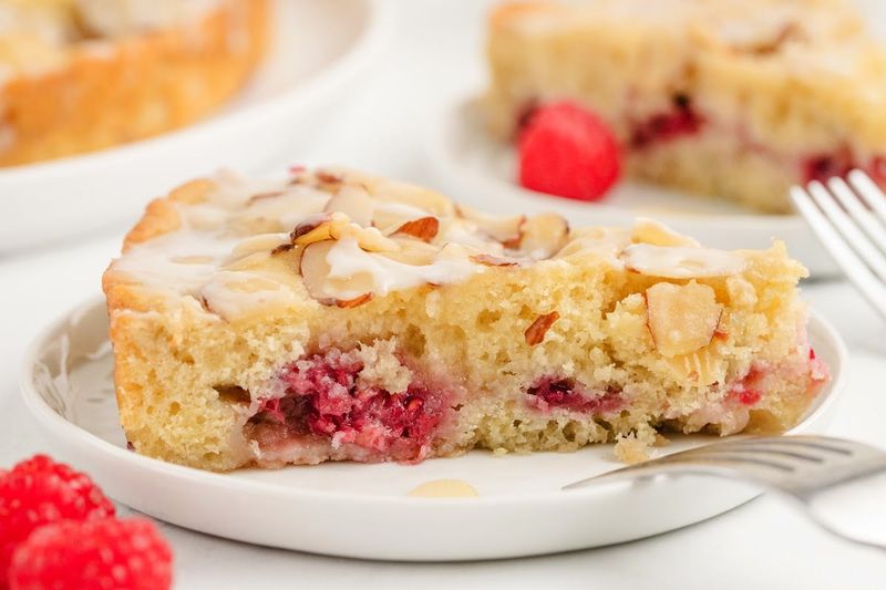 Raspberry Almond Sheet Cake