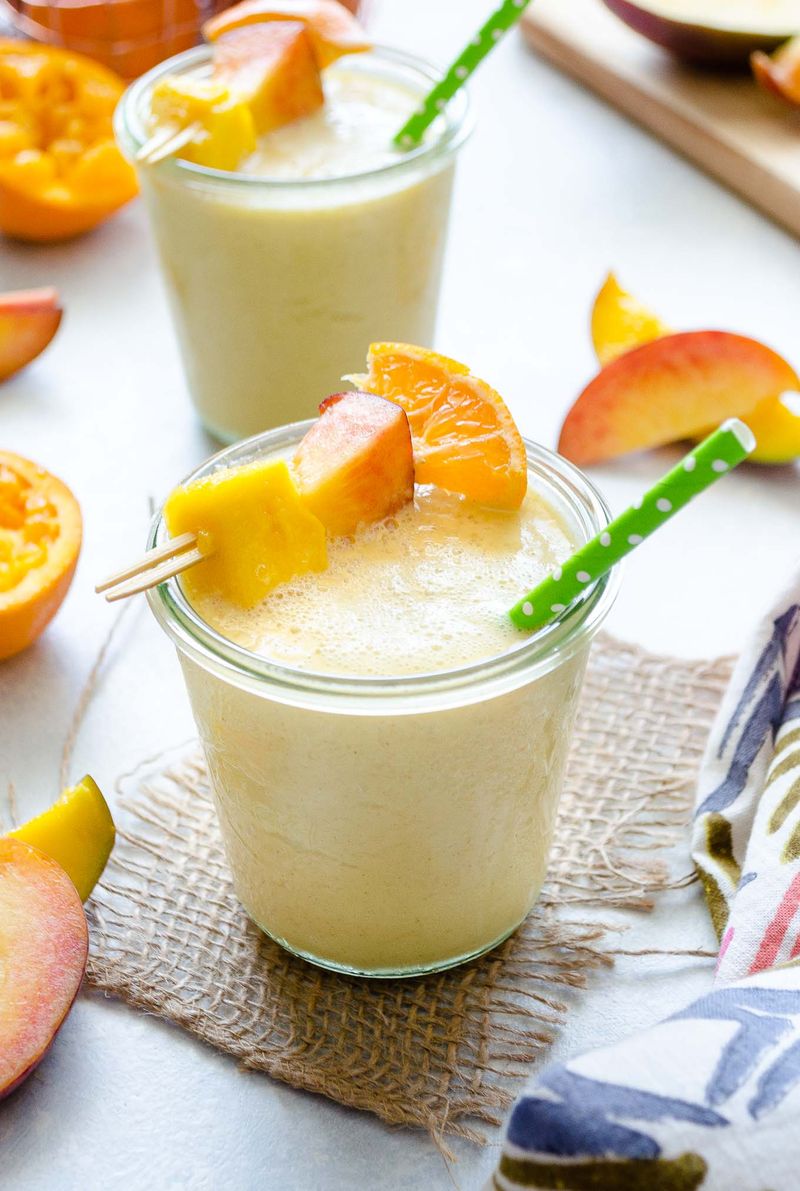 Peach Mango Protein Smoothie