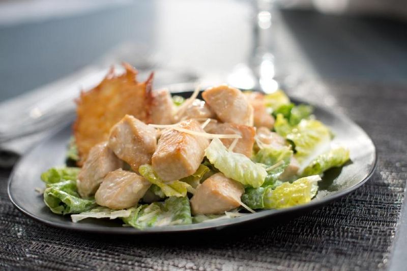 Caesar Salad with Parmesan Crisps