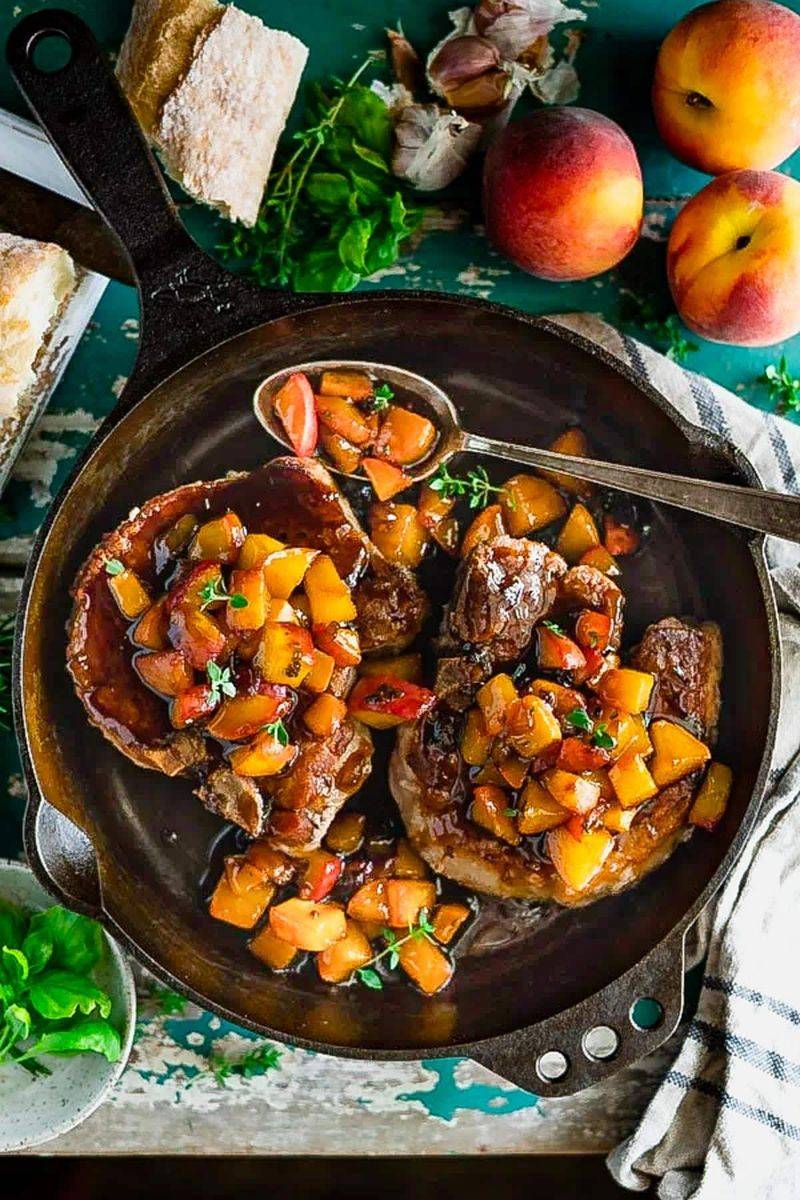 Peach Glazed Pork Chops