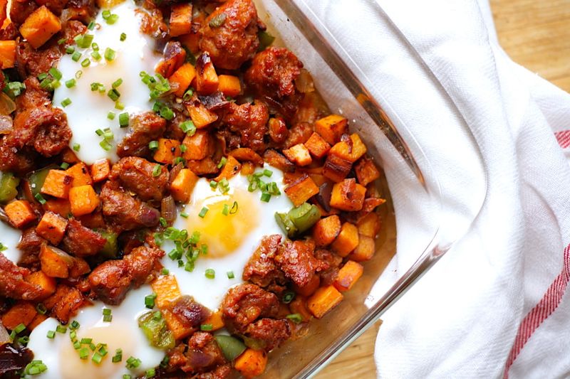Sweet Potato and Chorizo Casserole