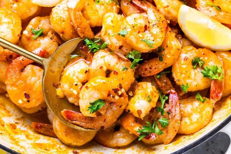 Garlic Butter Shrimp Skillet