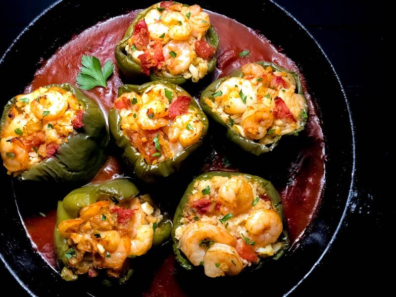 Shrimp Stuffed Bell Peppers
