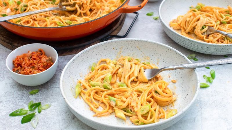 Korean Kimchi Linguine