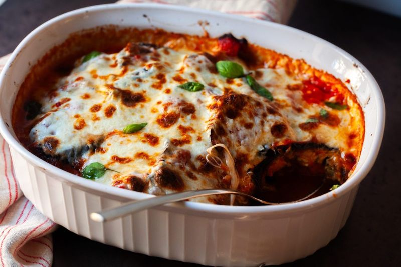 Eggplant Parmesan Breakfast Casserole