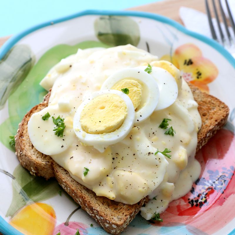 Creamed Eggs on Toast