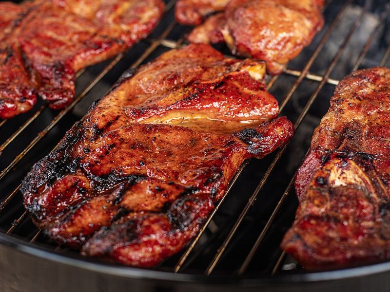 Missouri: Grilled Pork Steaks
