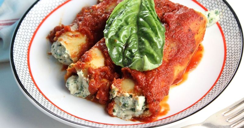 Spinach and Tofu Ricotta Cannelloni