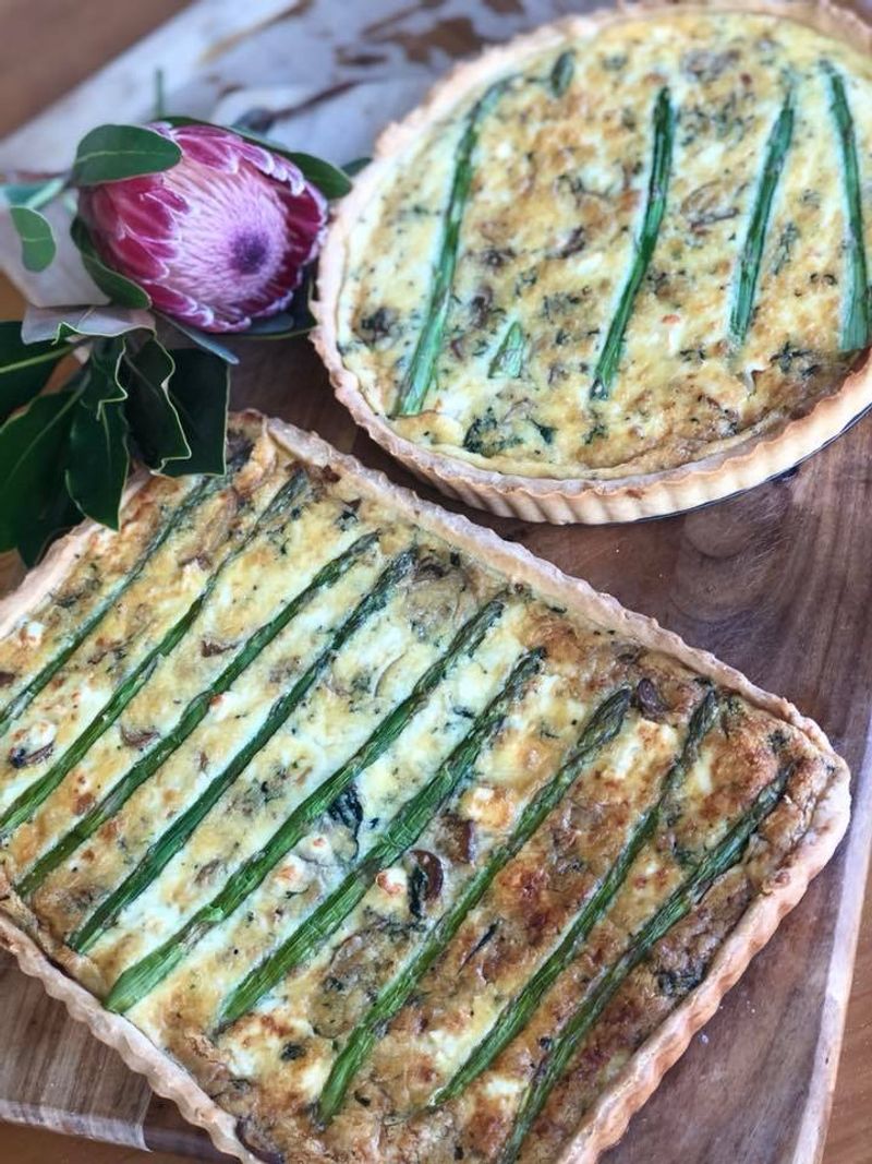 Mushroom and Asparagus Tart