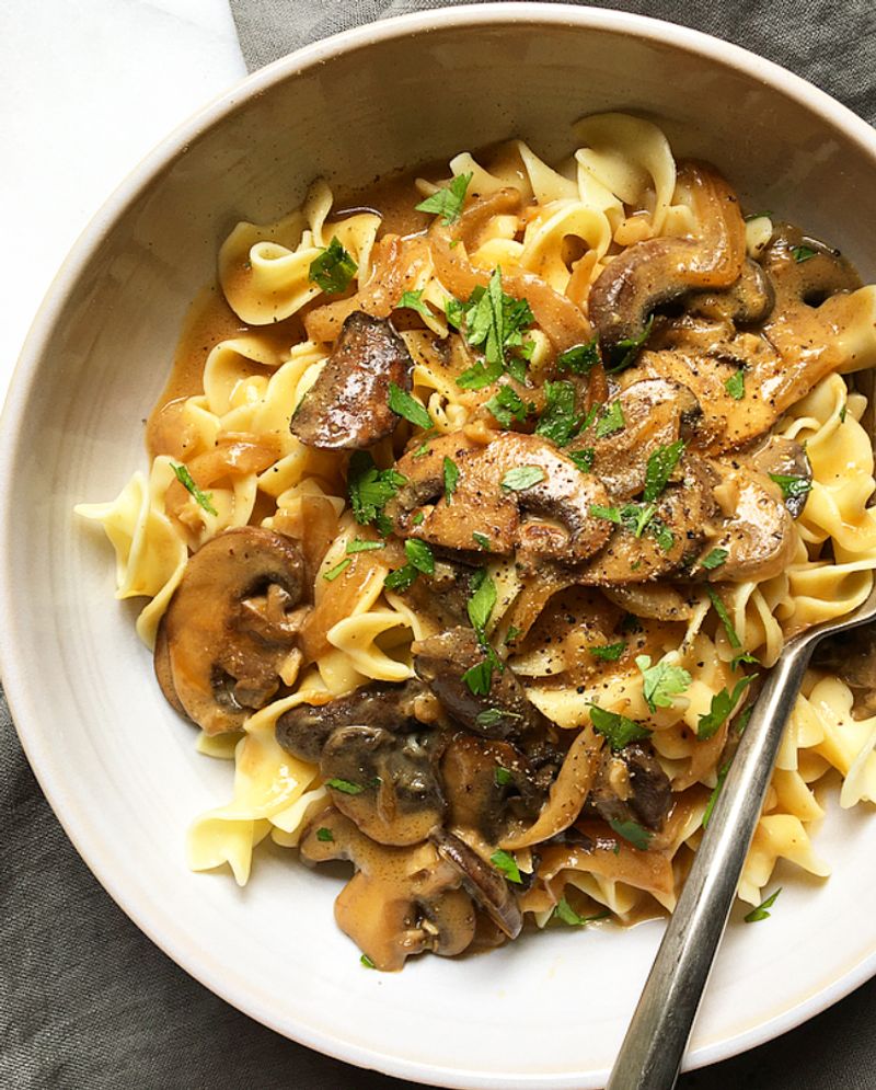 Hearty Mushroom Stroganoff