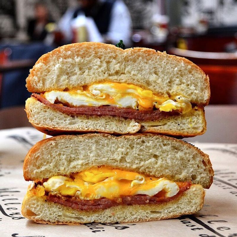 New Jersey: Pork Roll Sandwich (Taylor Ham) – Slater's Deli, Middletown