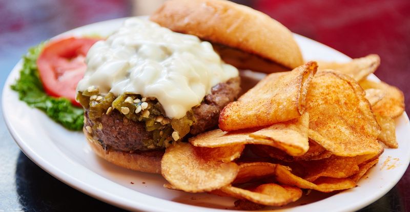 New Mexico: Green Chile Cheeseburger – Santa Fe Bite, Santa Fe