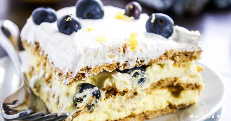 Lemon Blueberry Icebox Cake