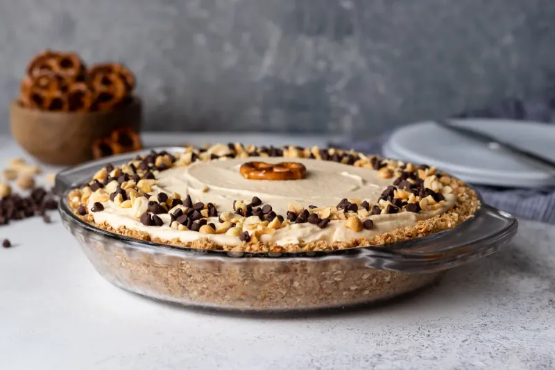 Peanut Butter Tart with Pretzel Crust