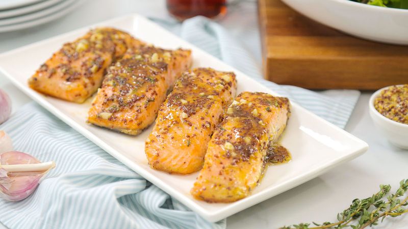 Maple Dijon Baked Salmon