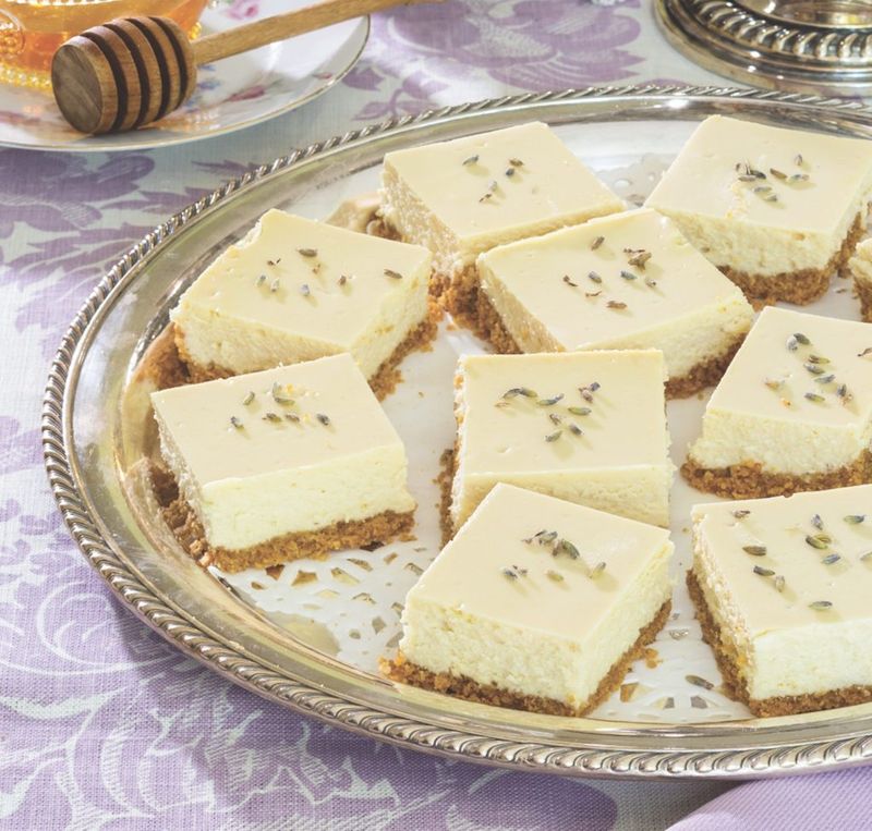 Lavender Honey Cheesecake Bites