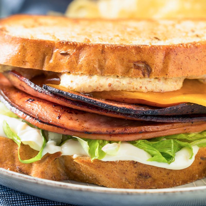Fried Bologna Sandwich