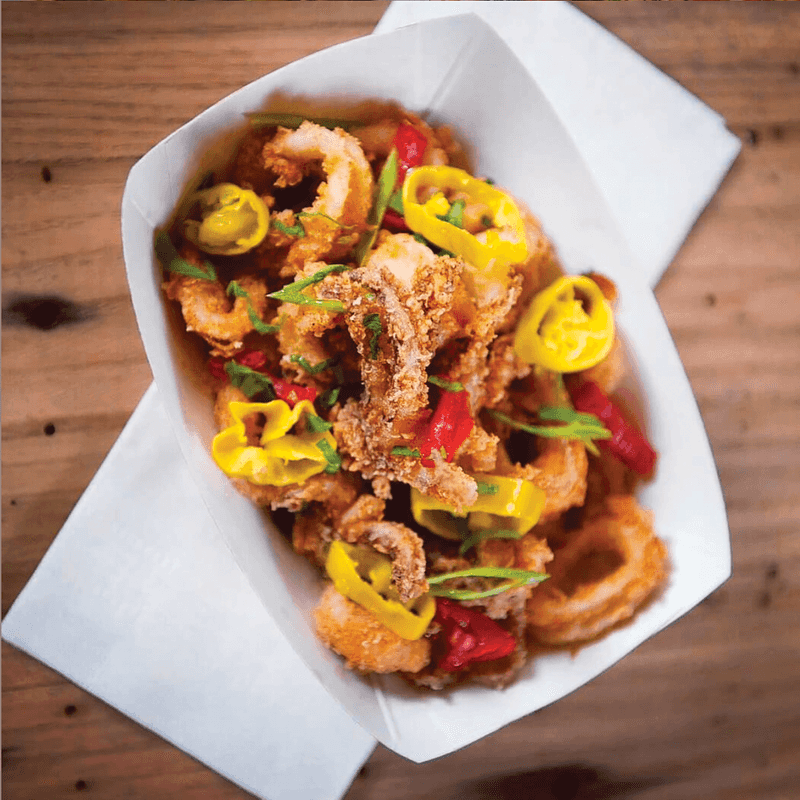 Rhode Island: Grilled Calamari