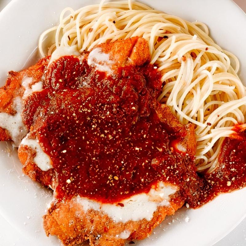 Rhode Island: Chicken Parm Plate – Angelo's Civita Farnese, Providence